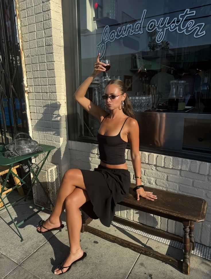 Staple Black Flowy Midi Skirt