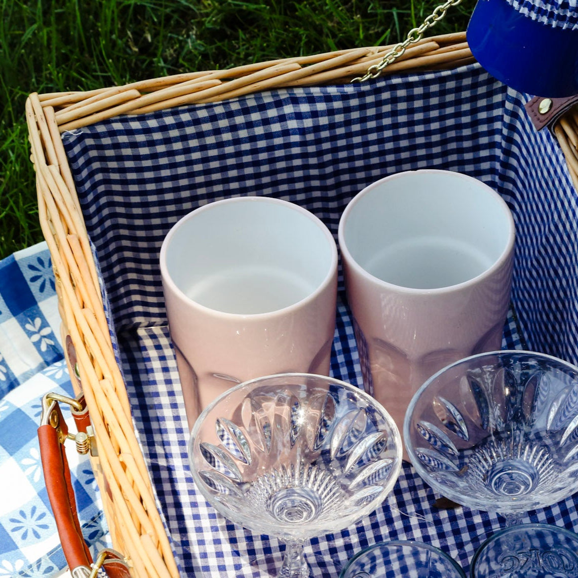 Pastel Pink Tall Ceramic Cups (set of 2)