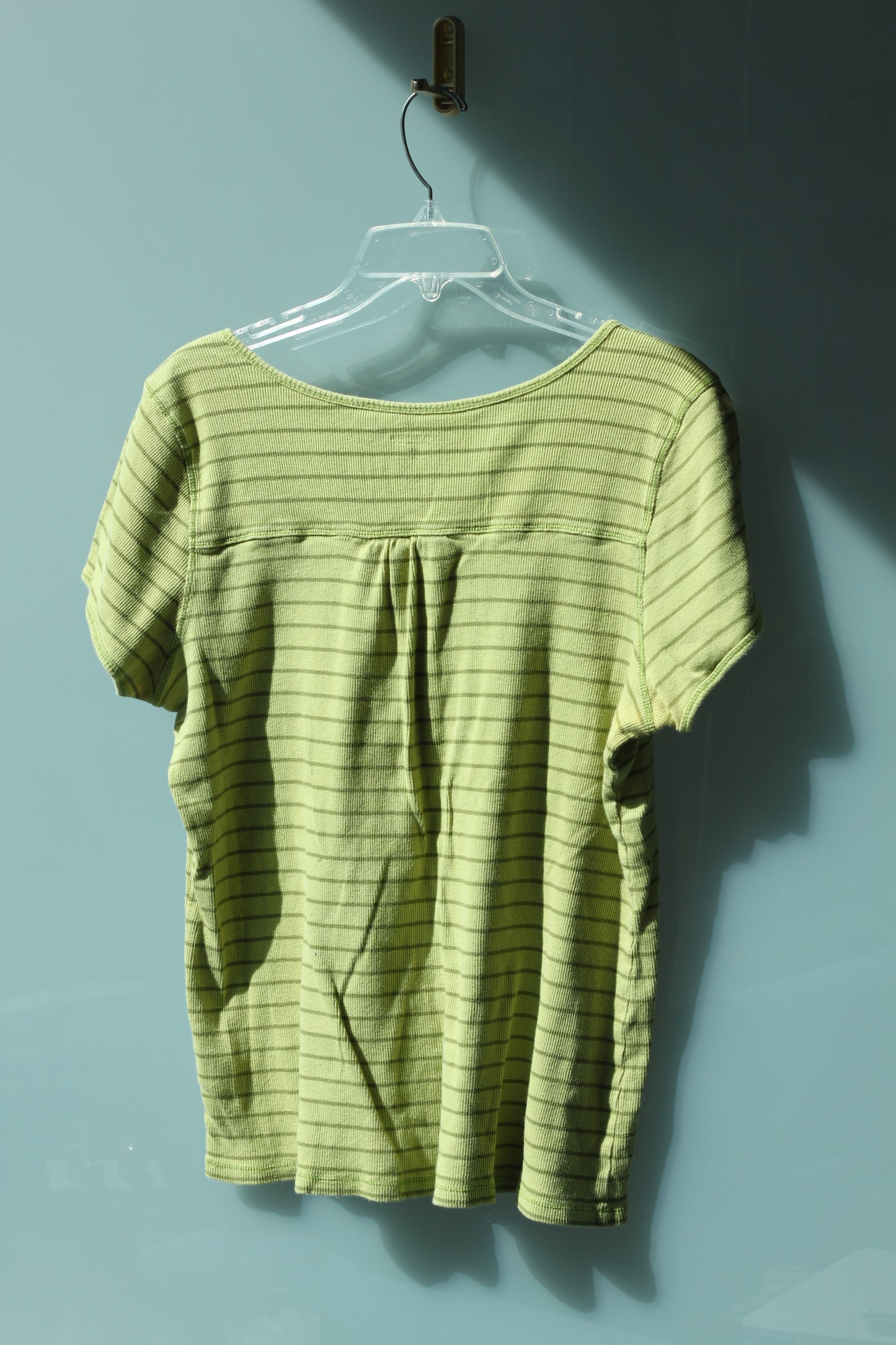Sage Green Quarter Button Baby Tee