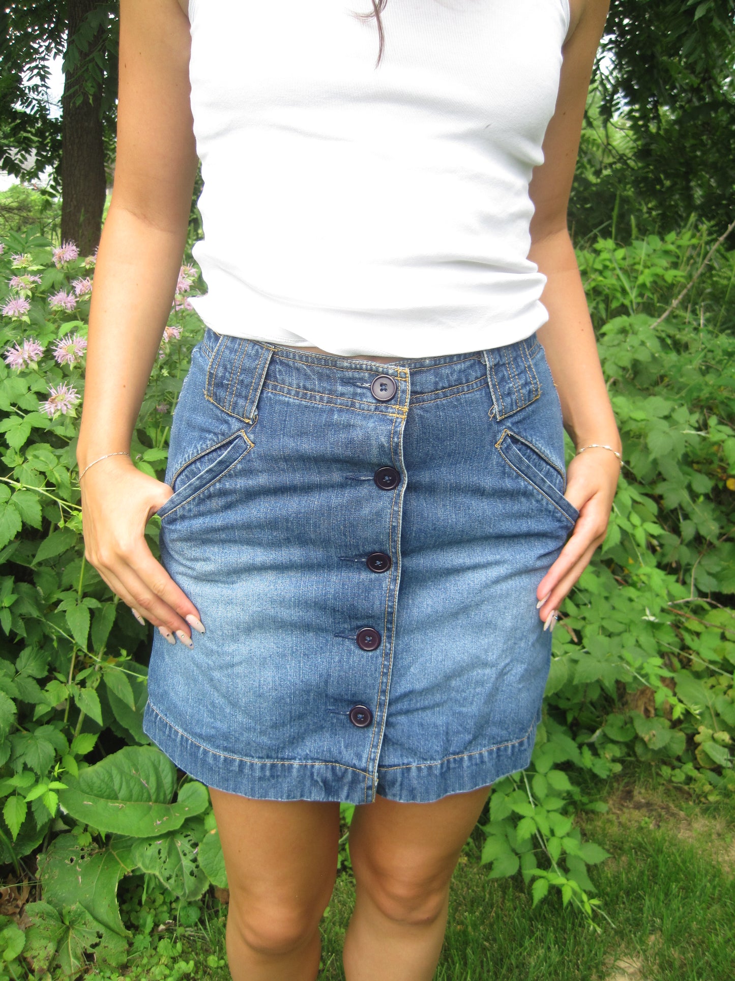 Vintage Button Up Skort