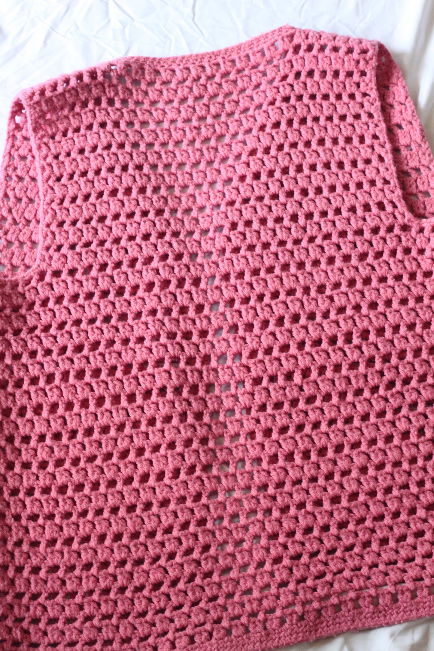 Pink Crochet Vest