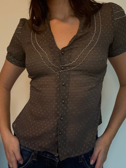 Sheer Textured Blouse