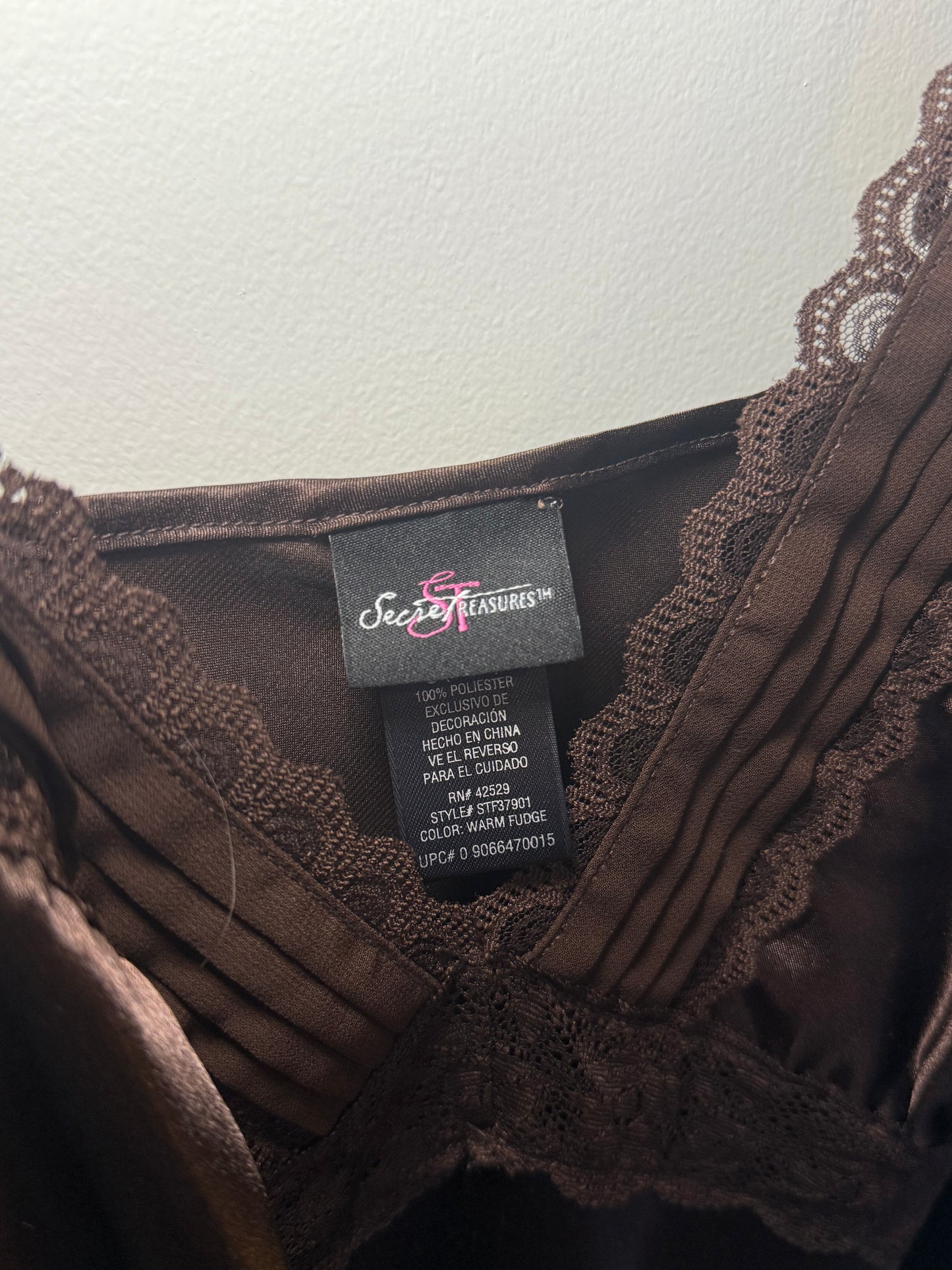 Brown Silk Slip Dress