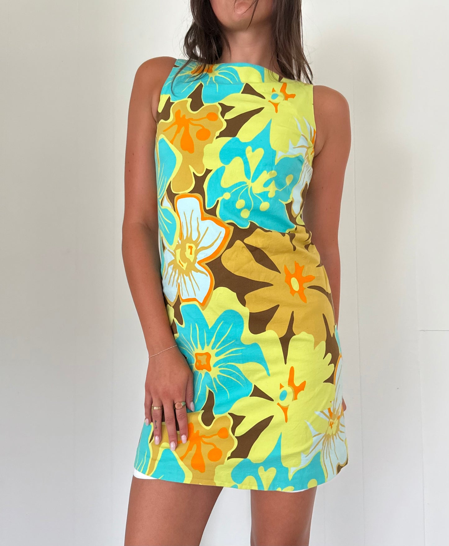 Vintage High Neck Retro Dress