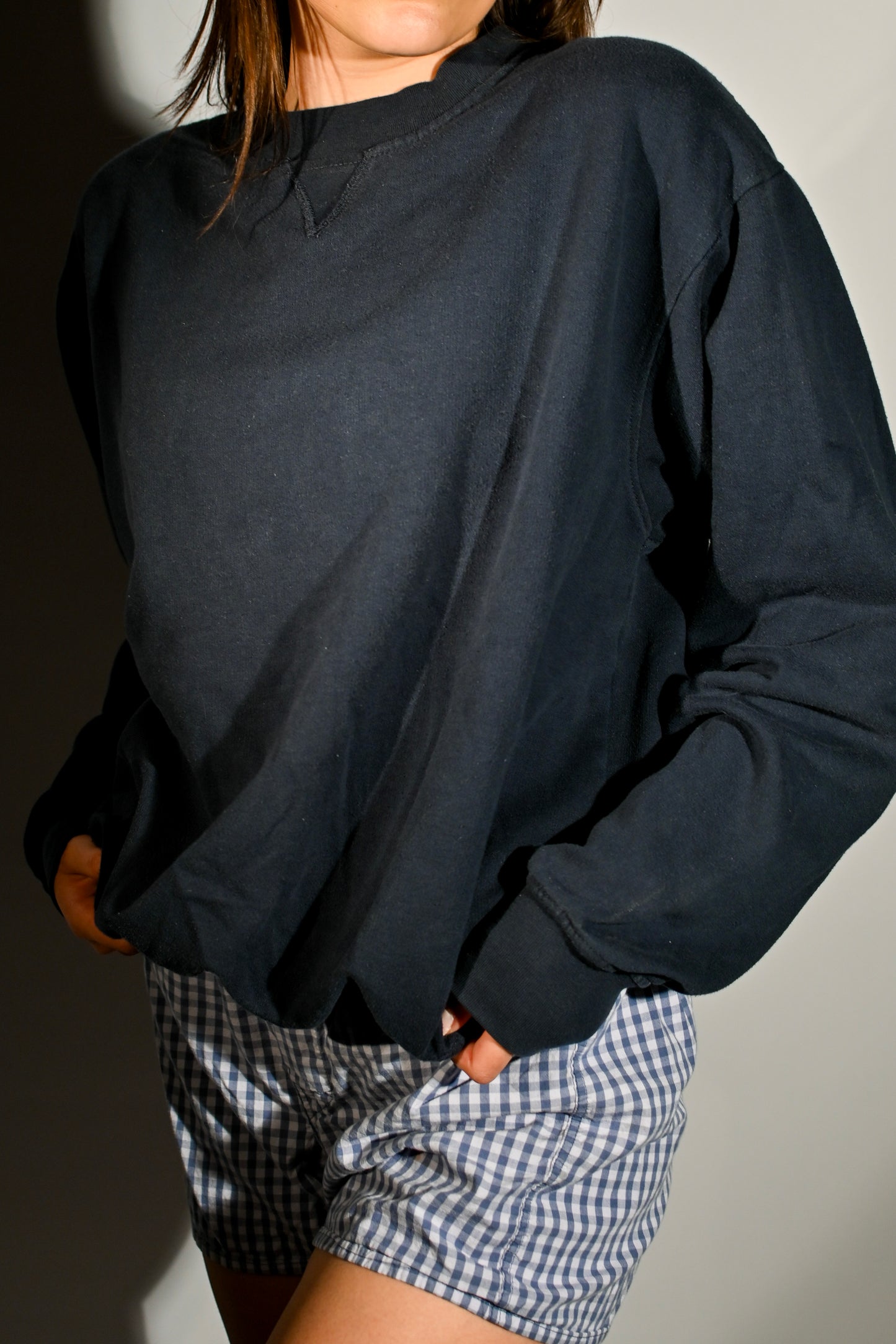 Vintage Dark Navy Crew Neck