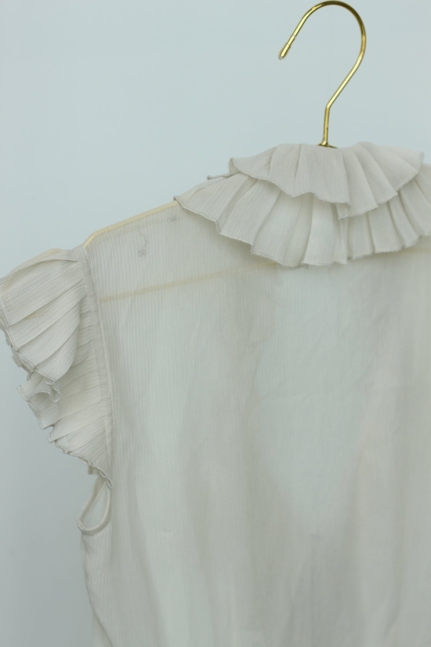 Cream Colored Flowy Blouse