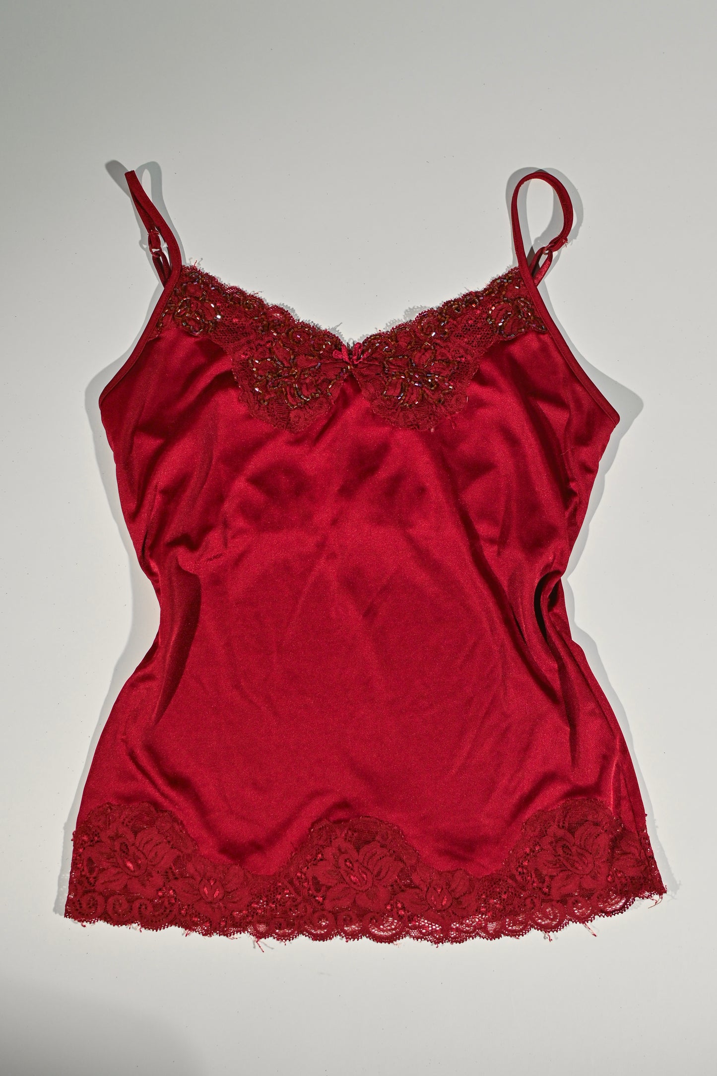 Bead Detailed Red Top