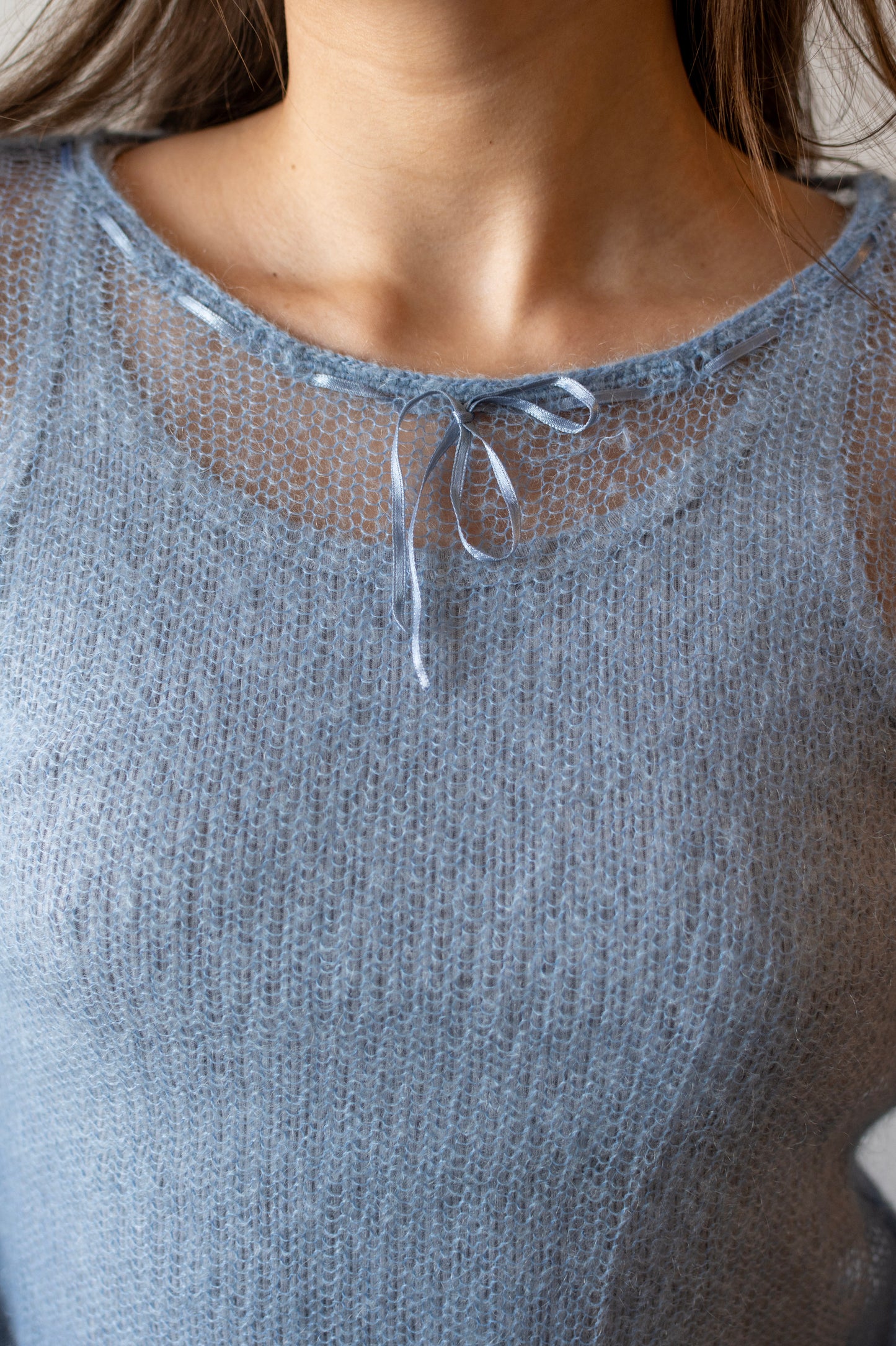 Express Ribbon Sheer Top