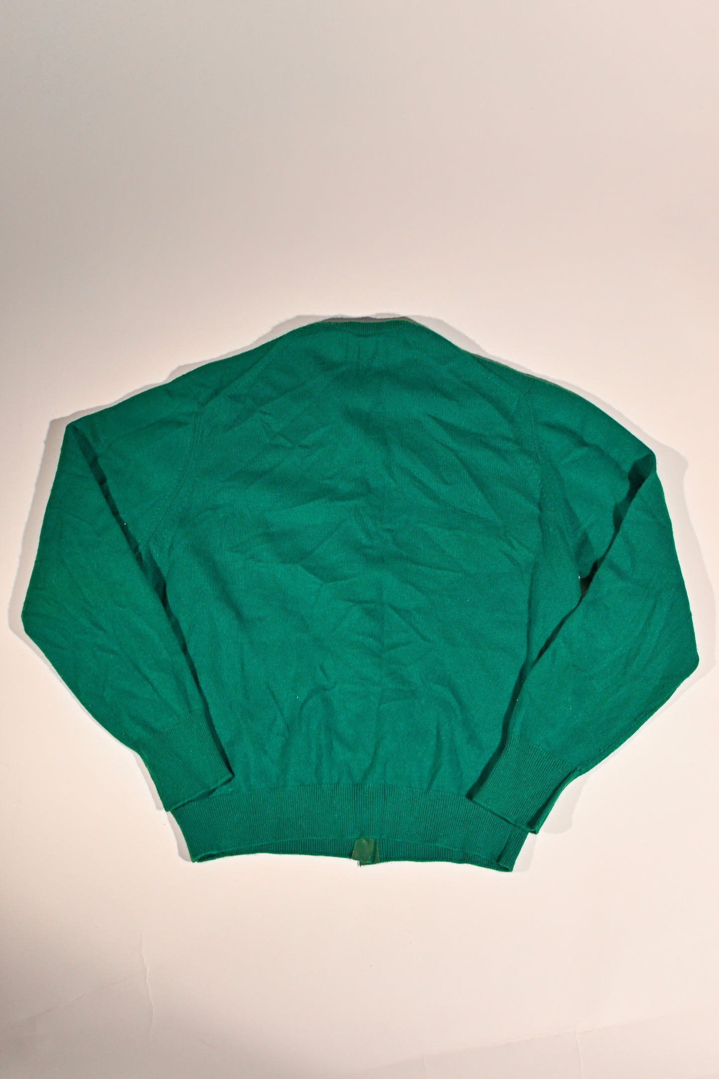 Green 100% Cashmere Button Up Cardigan