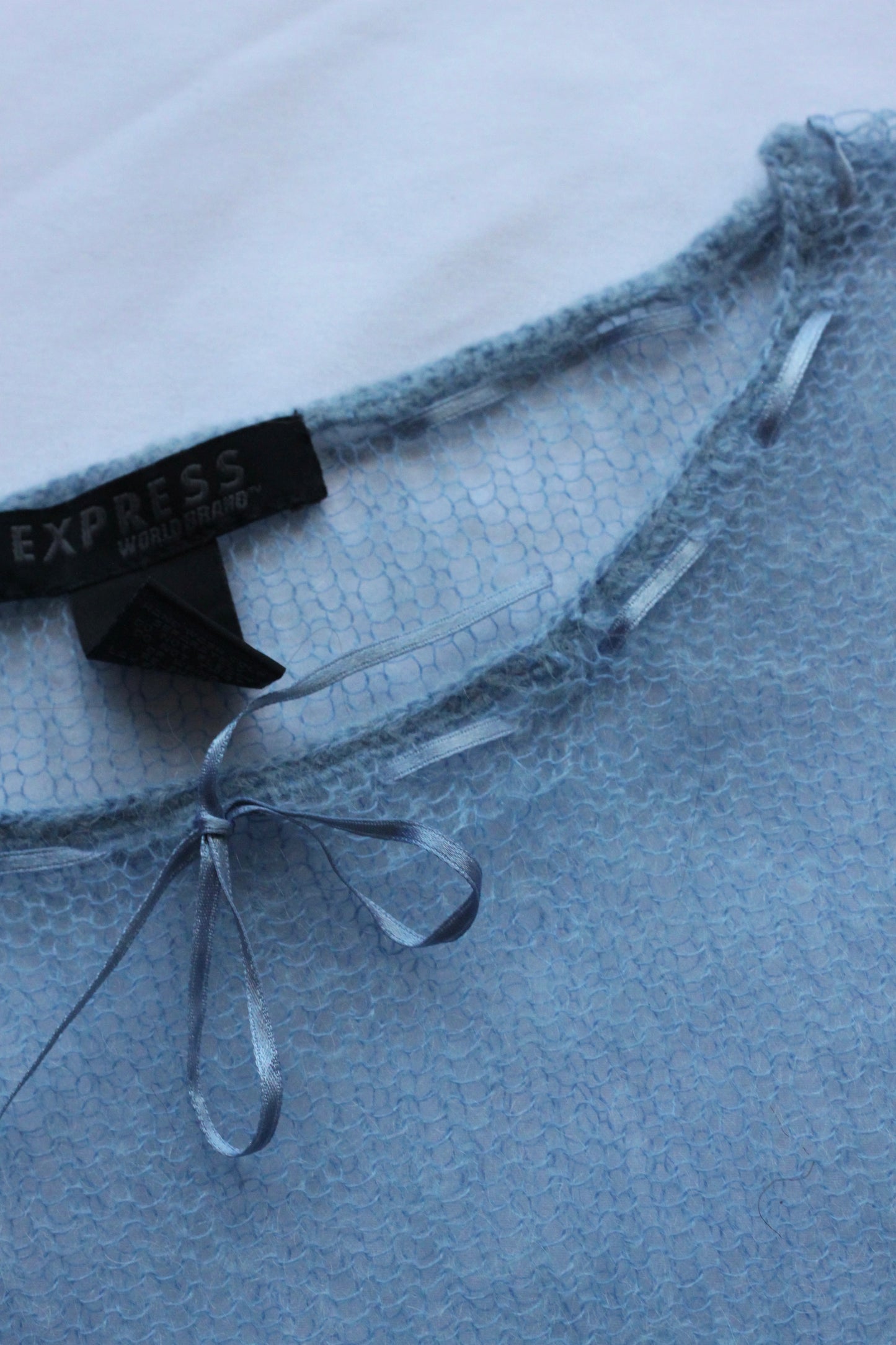 Express Ribbon Sheer Top