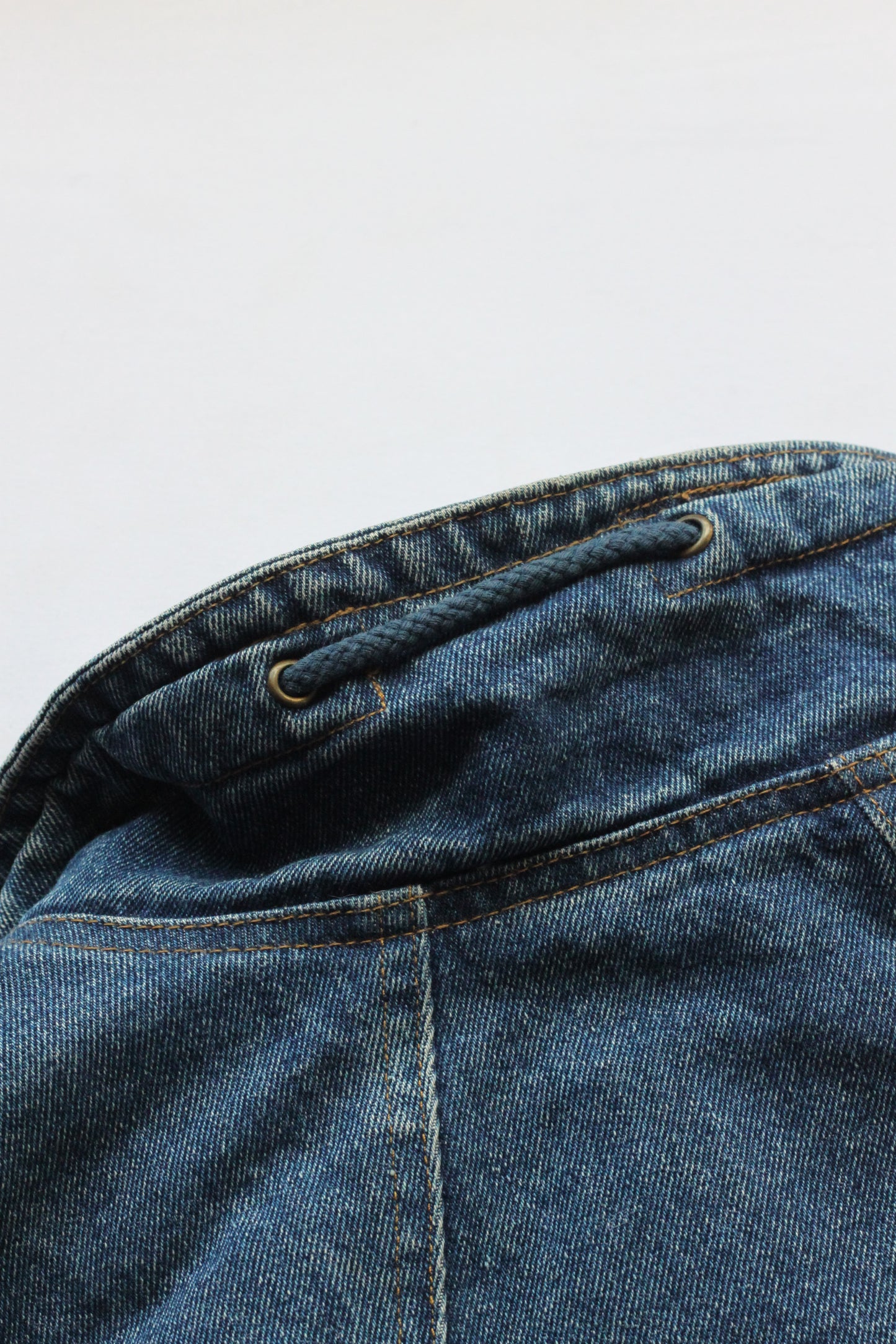 Double Layered Denim Bomber Jacket