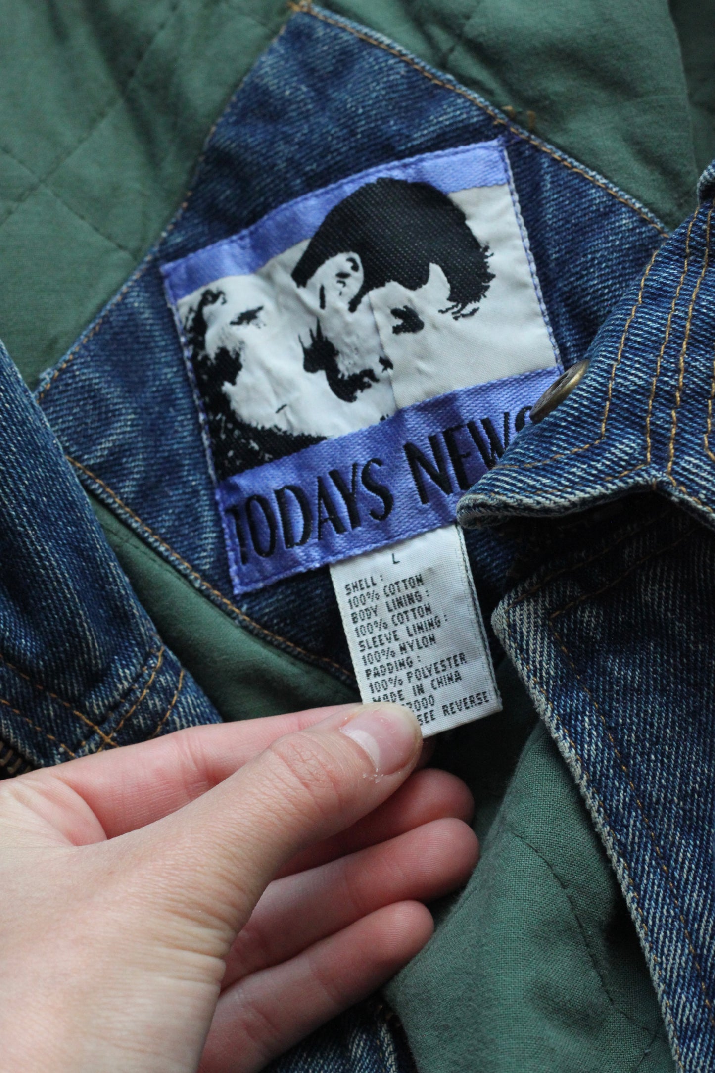 Double Layered Denim Bomber Jacket