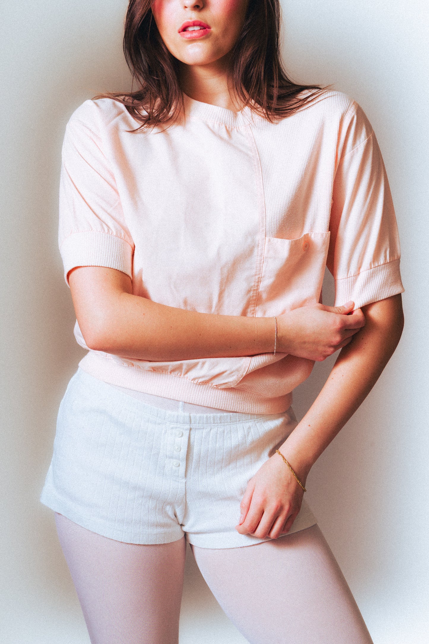 Light Pink Retro Tee