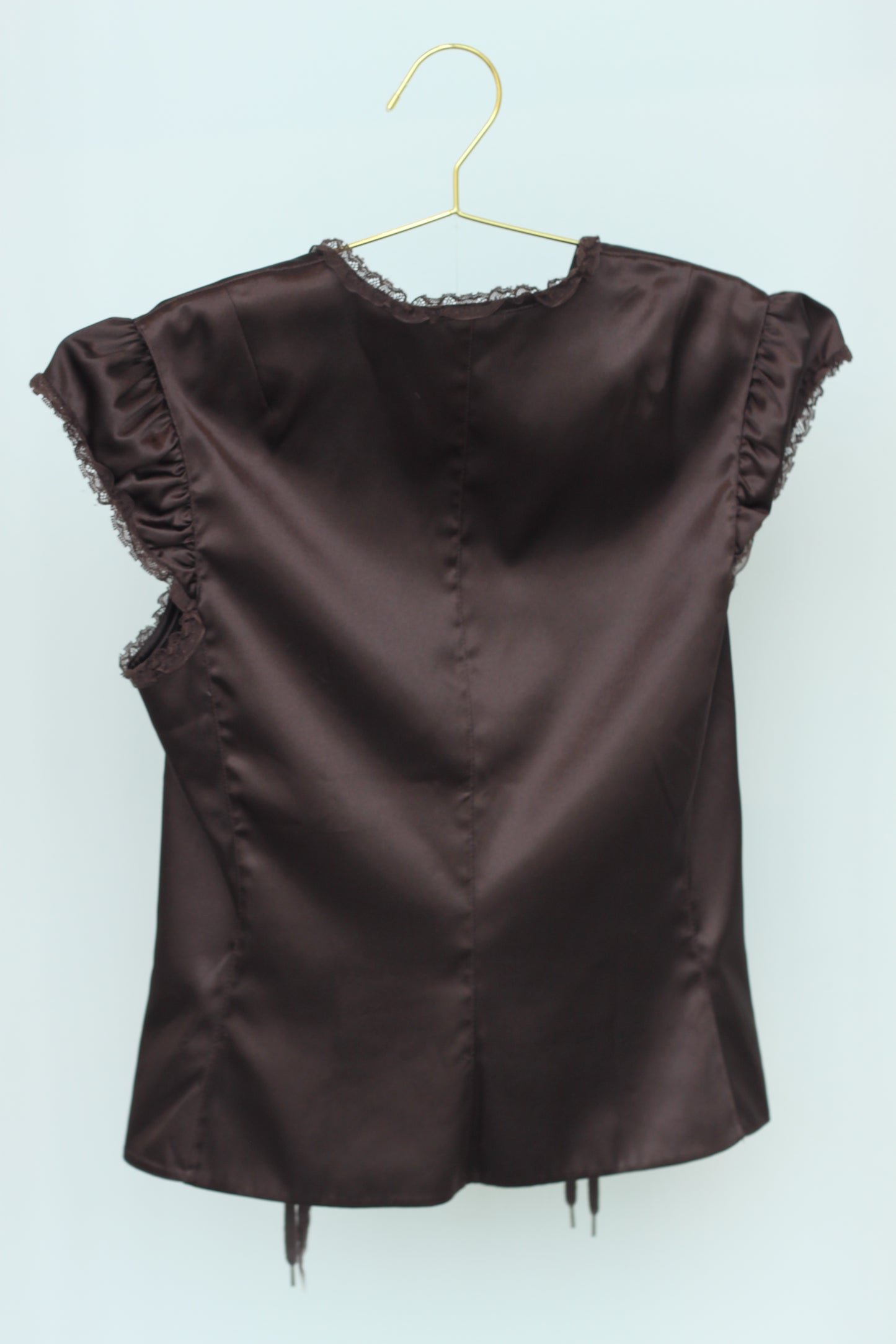 Vintage Babydoll Lace Up Blouse