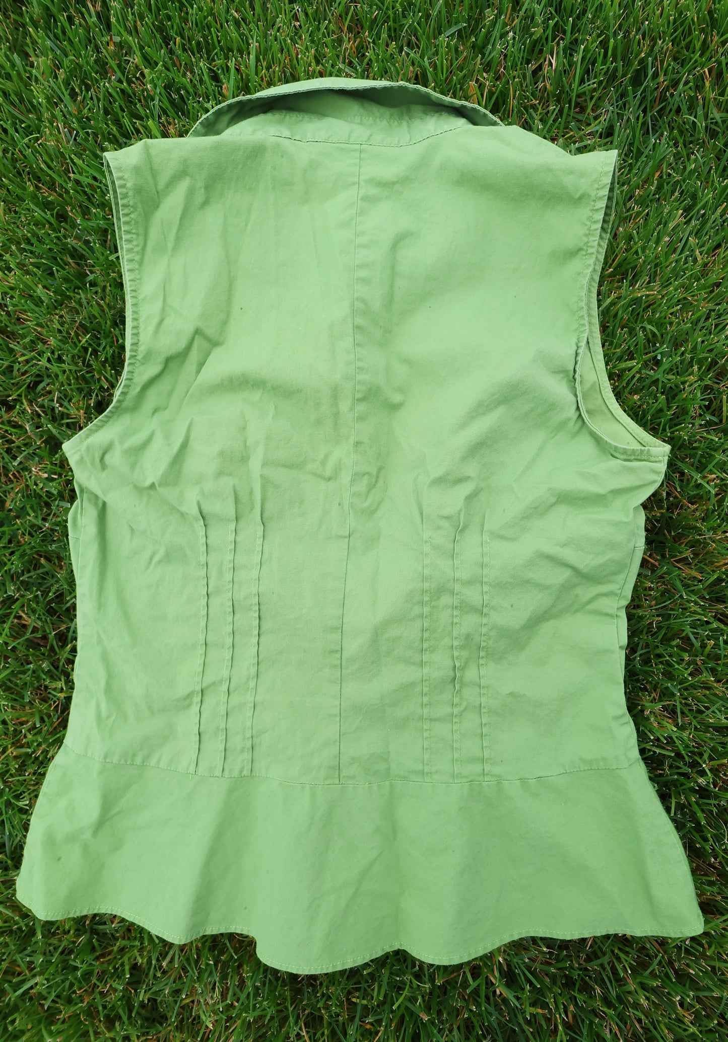 Perfect Green Collard Blouse Tank Top