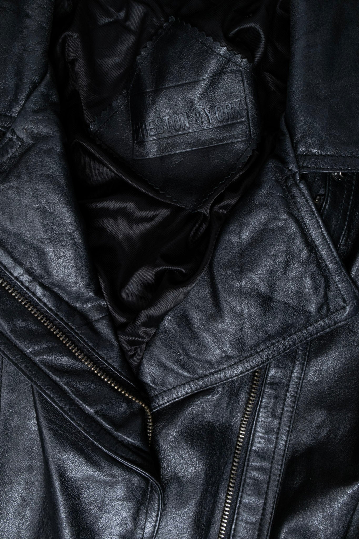 Vintage Leather Bomber Coat