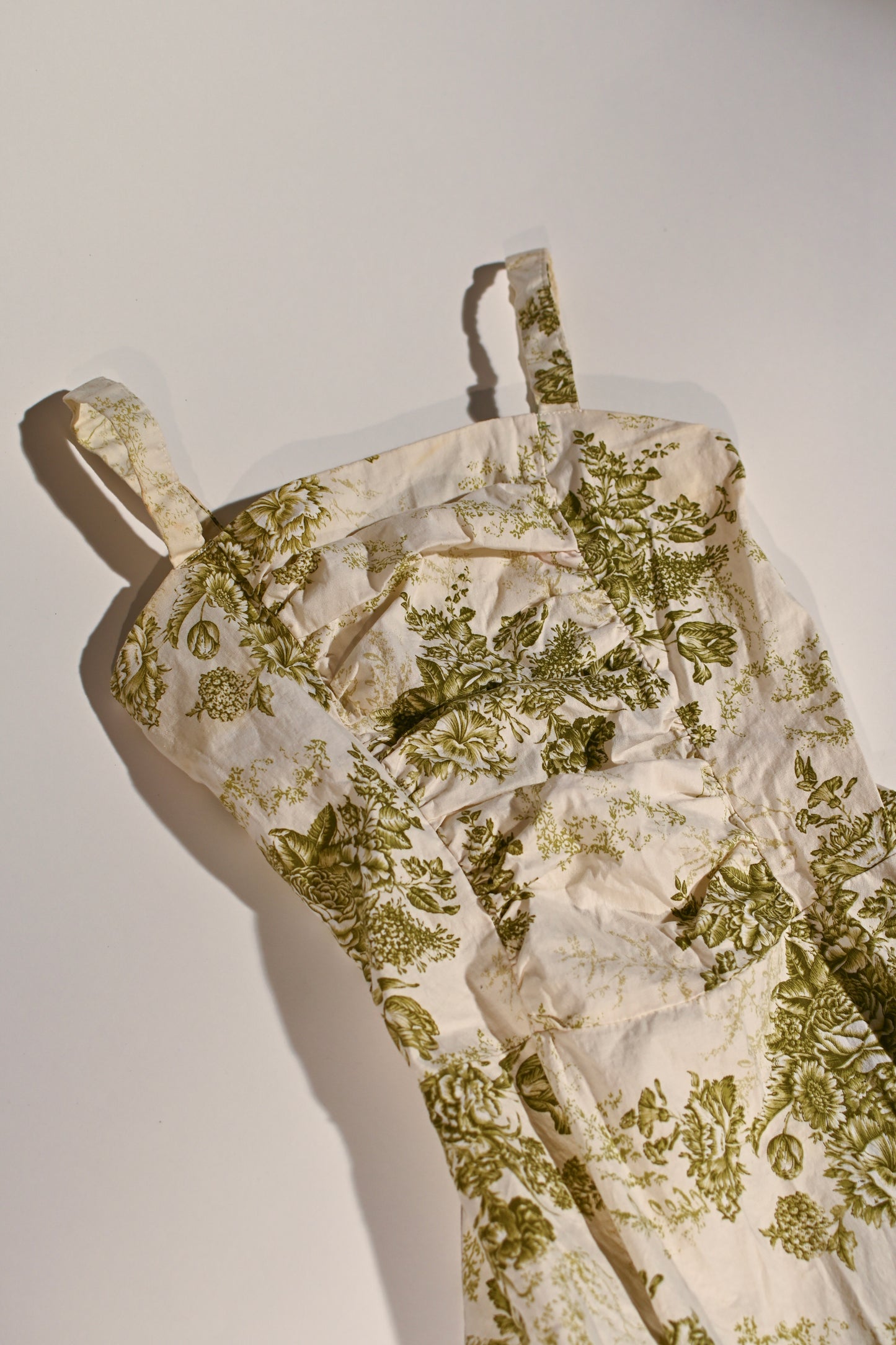 Earthy Green Floral Printed Dress