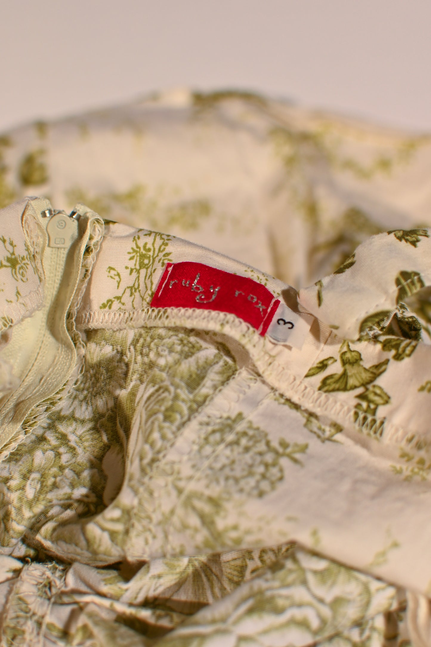 Earthy Green Floral Printed Dress