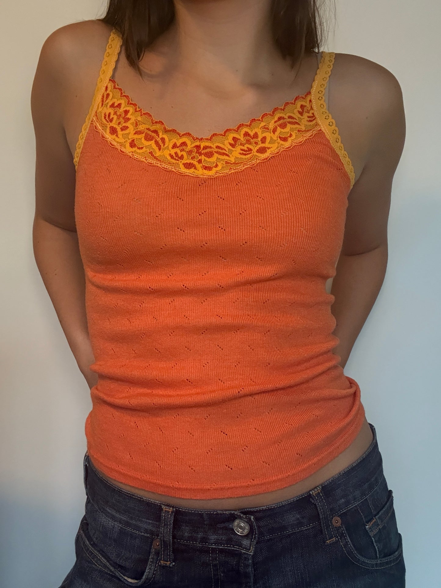 Stunning Orange Gap Tank Top