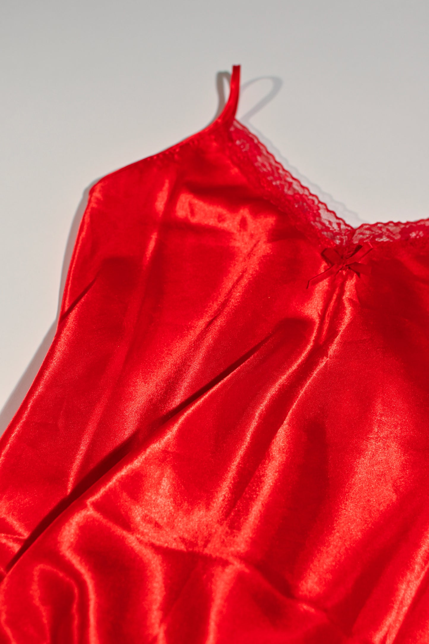 Royal Red Silk Slip Dress