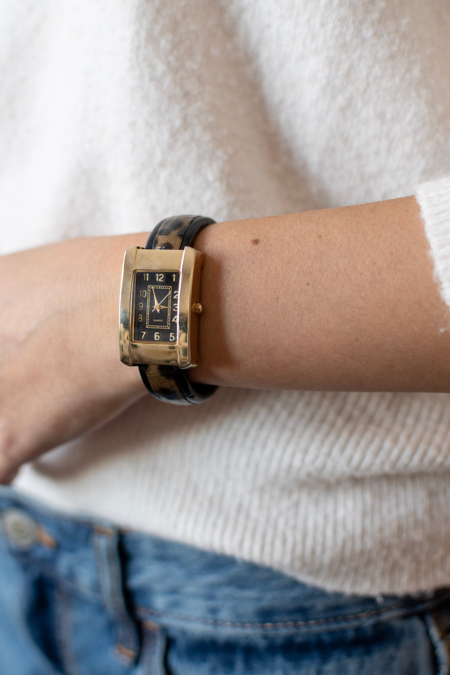 Vintage Cheetah & Gold Watch