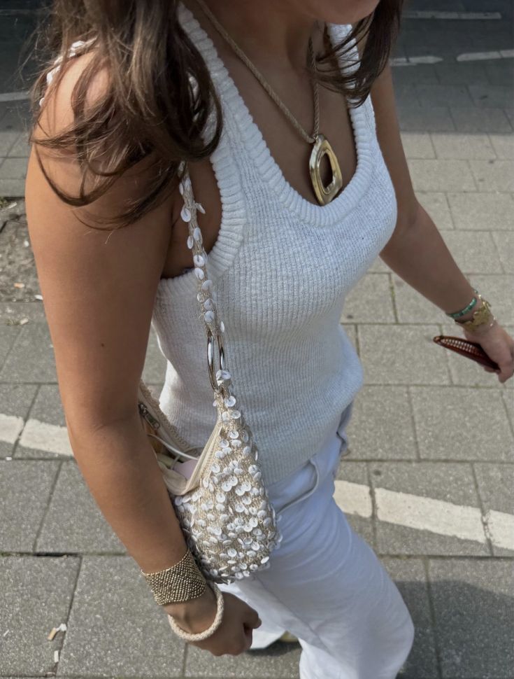 Knit Crochet and Beaded Summer Top