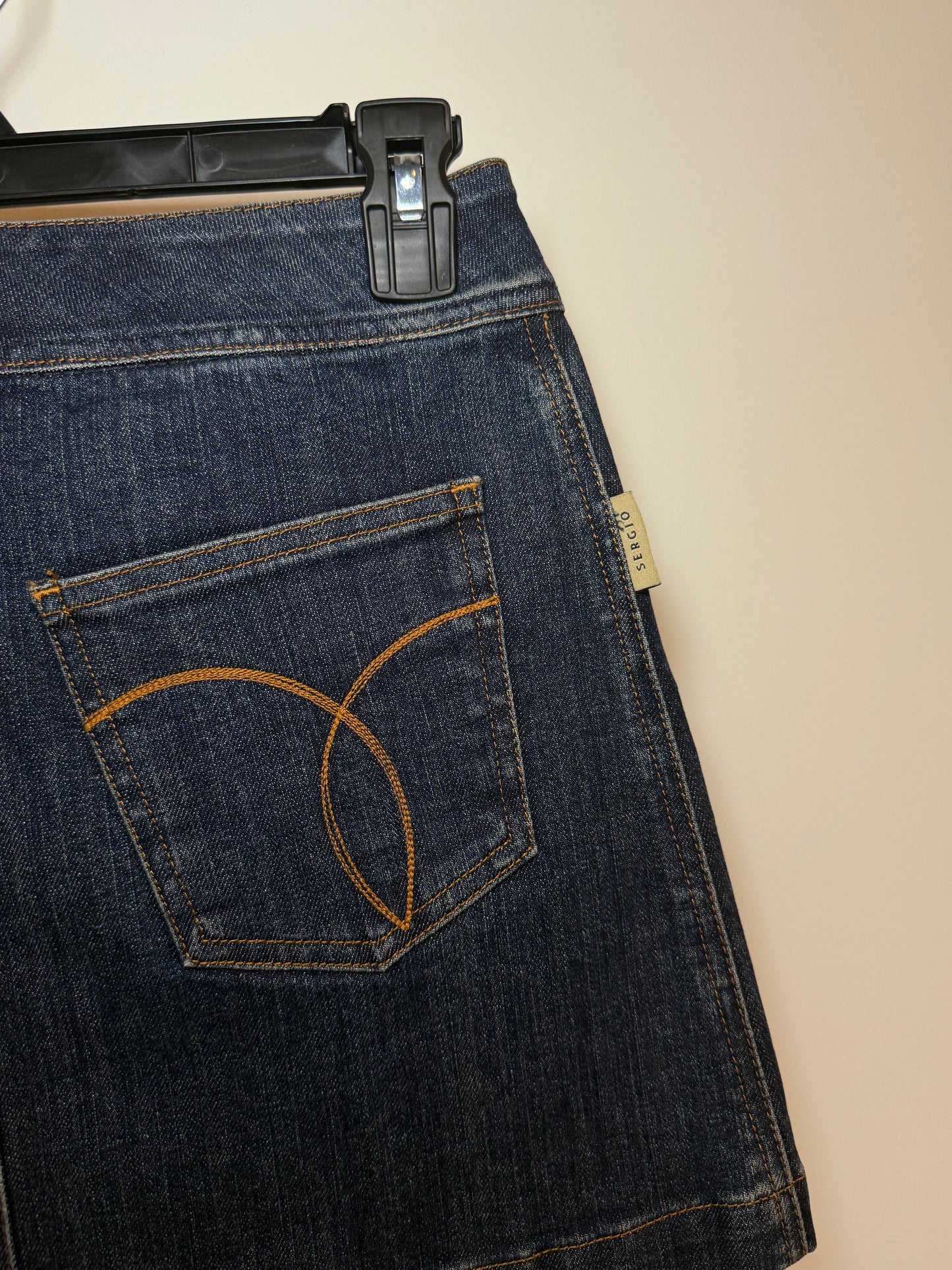 Thick Dark Denim Mini Skirt