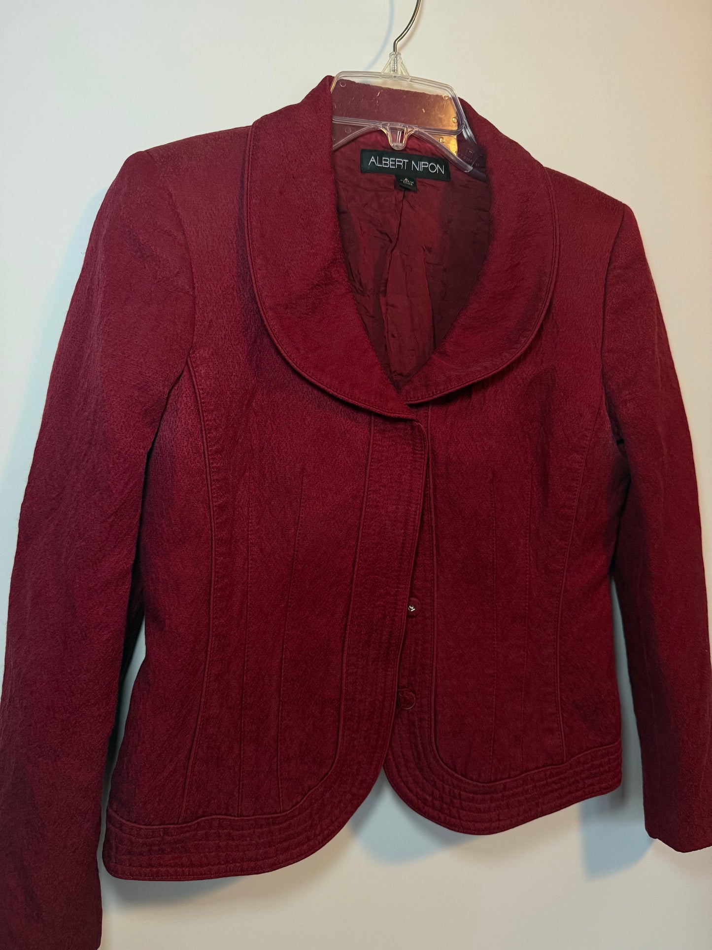 Stunning Red Mid Crop Vintage Jacket