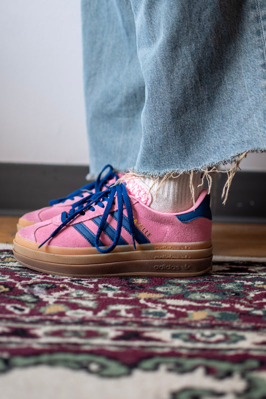 Pink Glow Gum Adidas Platform Gazelle Shoes