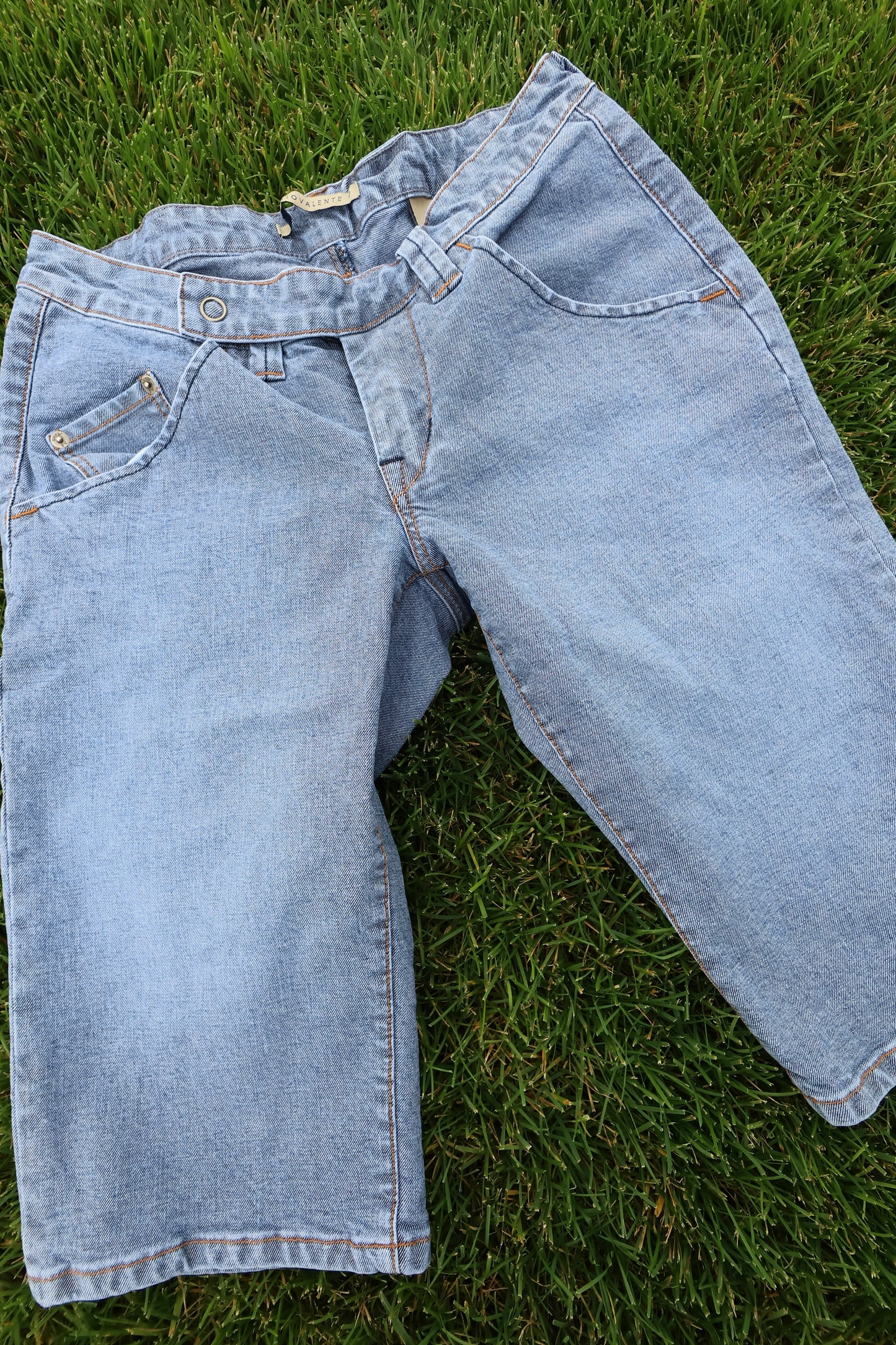 Light Denim Low Waisted Capris