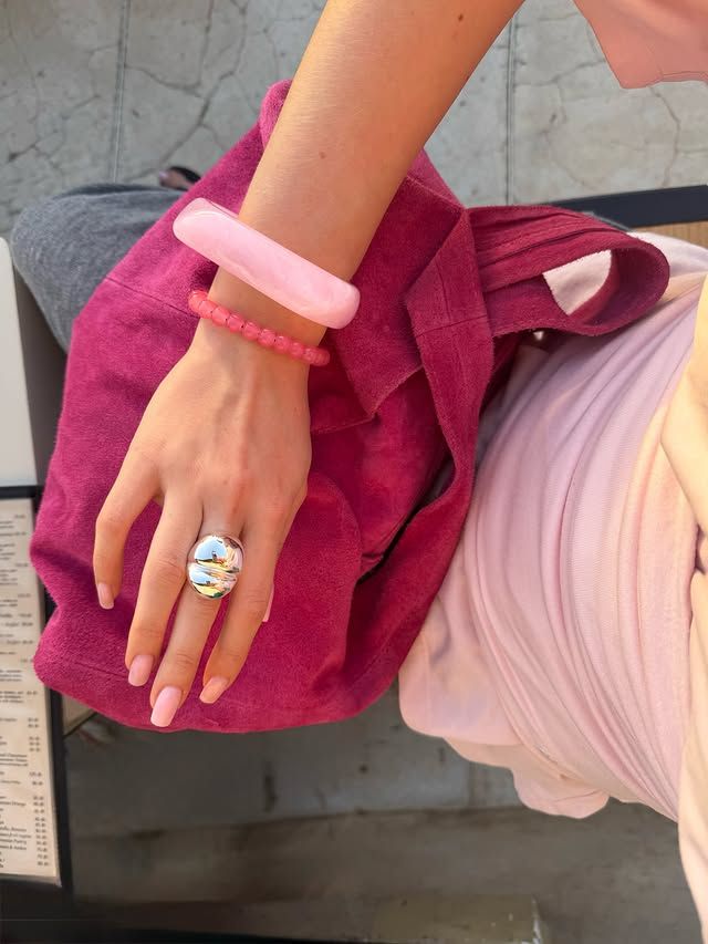Layered Beaded Bracelet with Button Clasp