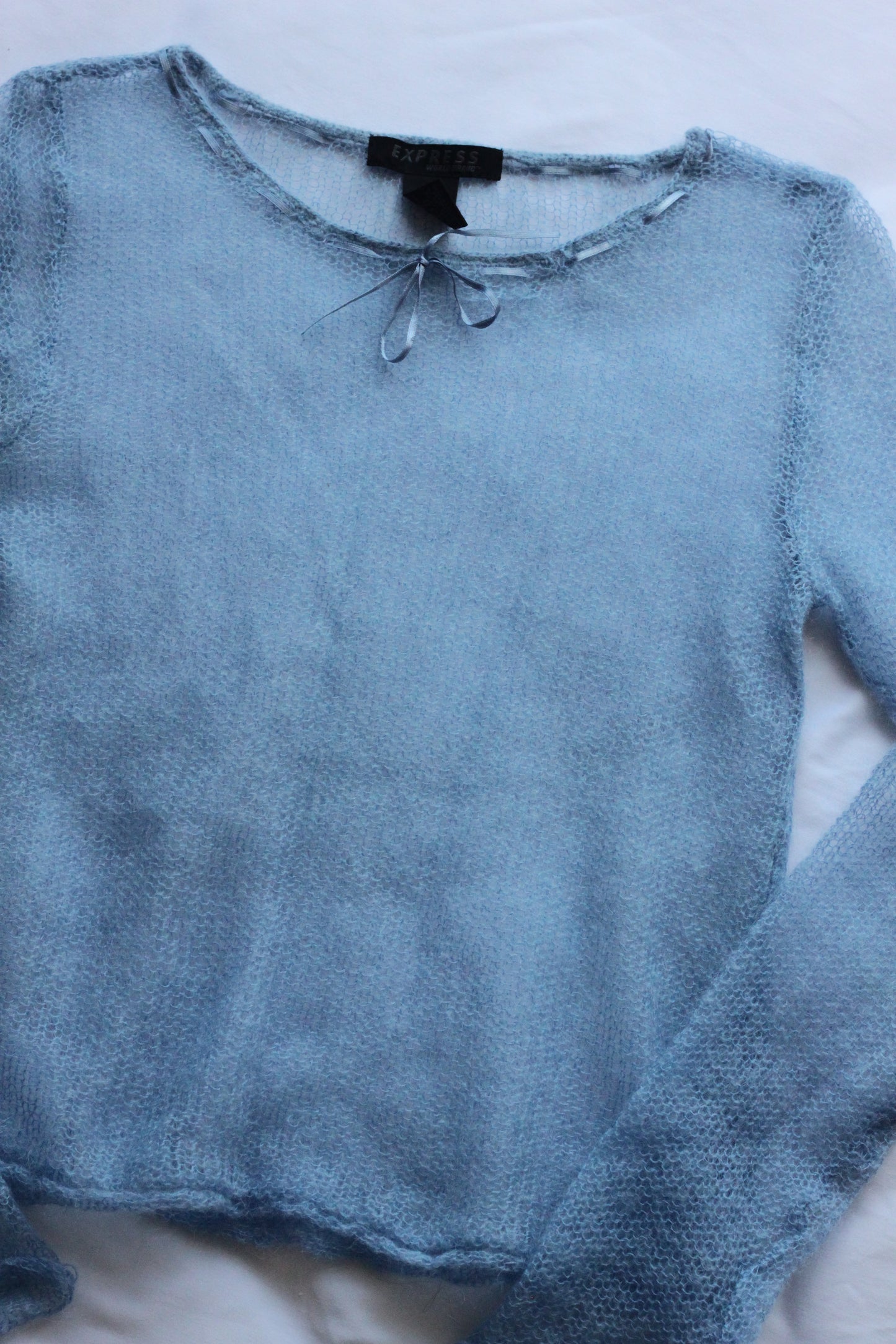 Express Ribbon Sheer Top