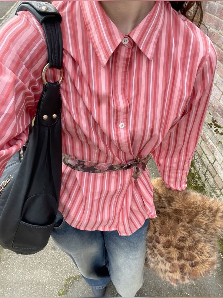 Two Pattern Button Up Shirt