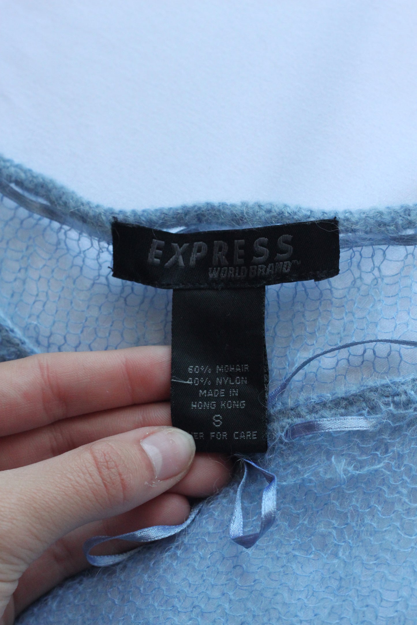 Express Ribbon Sheer Top