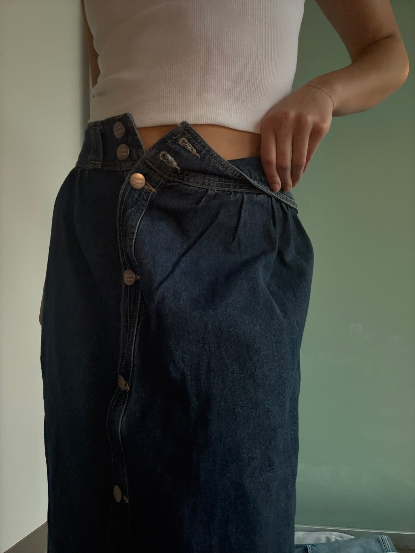 Damson Madder Midi Denim Skirt