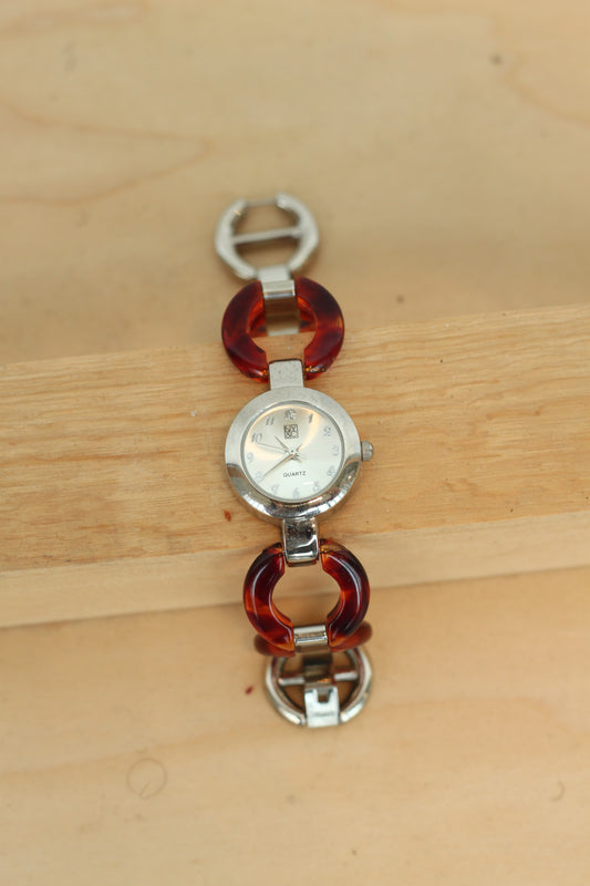 Tortoise Shell and Silver Vintage Clasp Watch