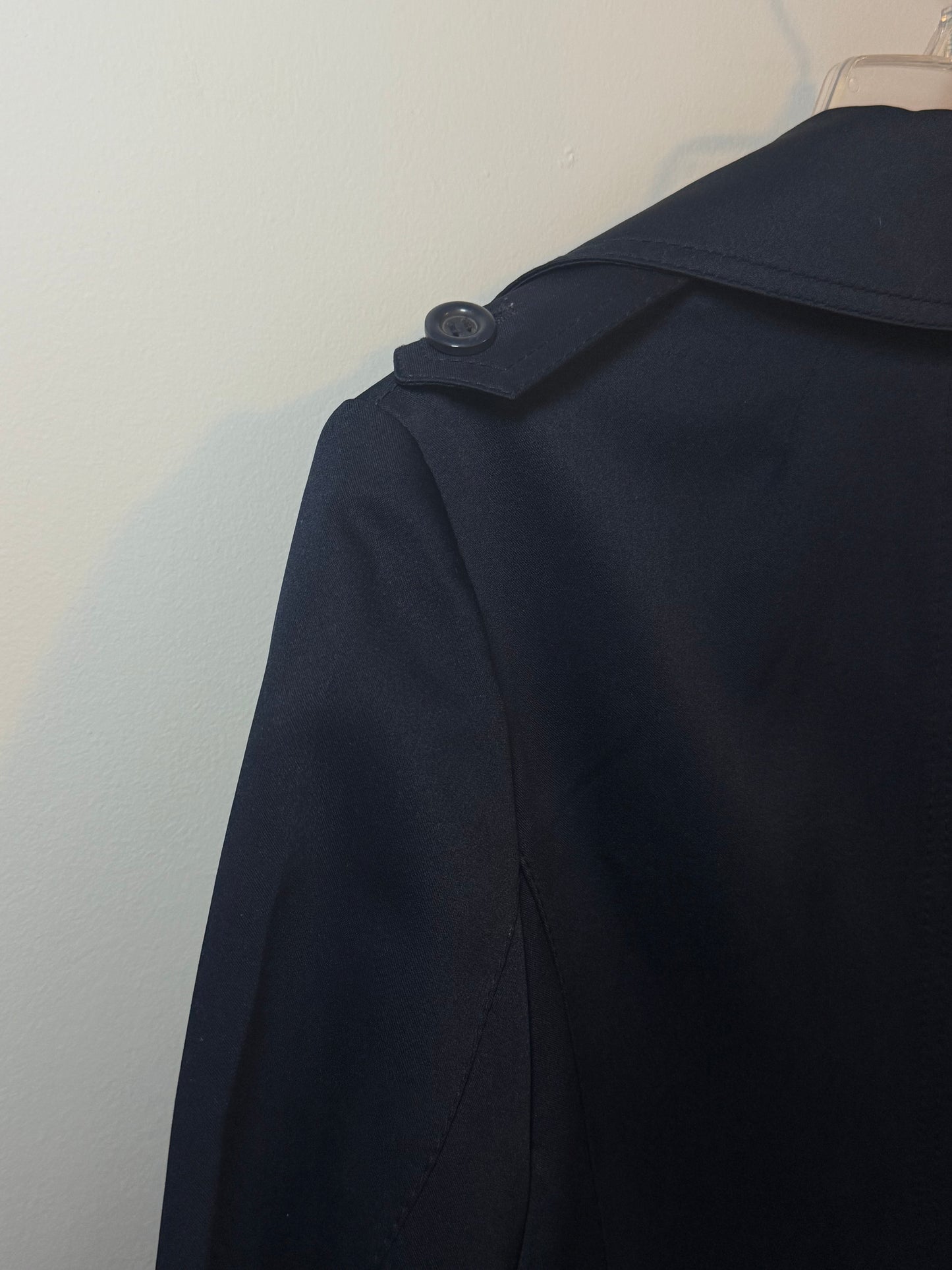 Vintage Navy Blue Trench Coat