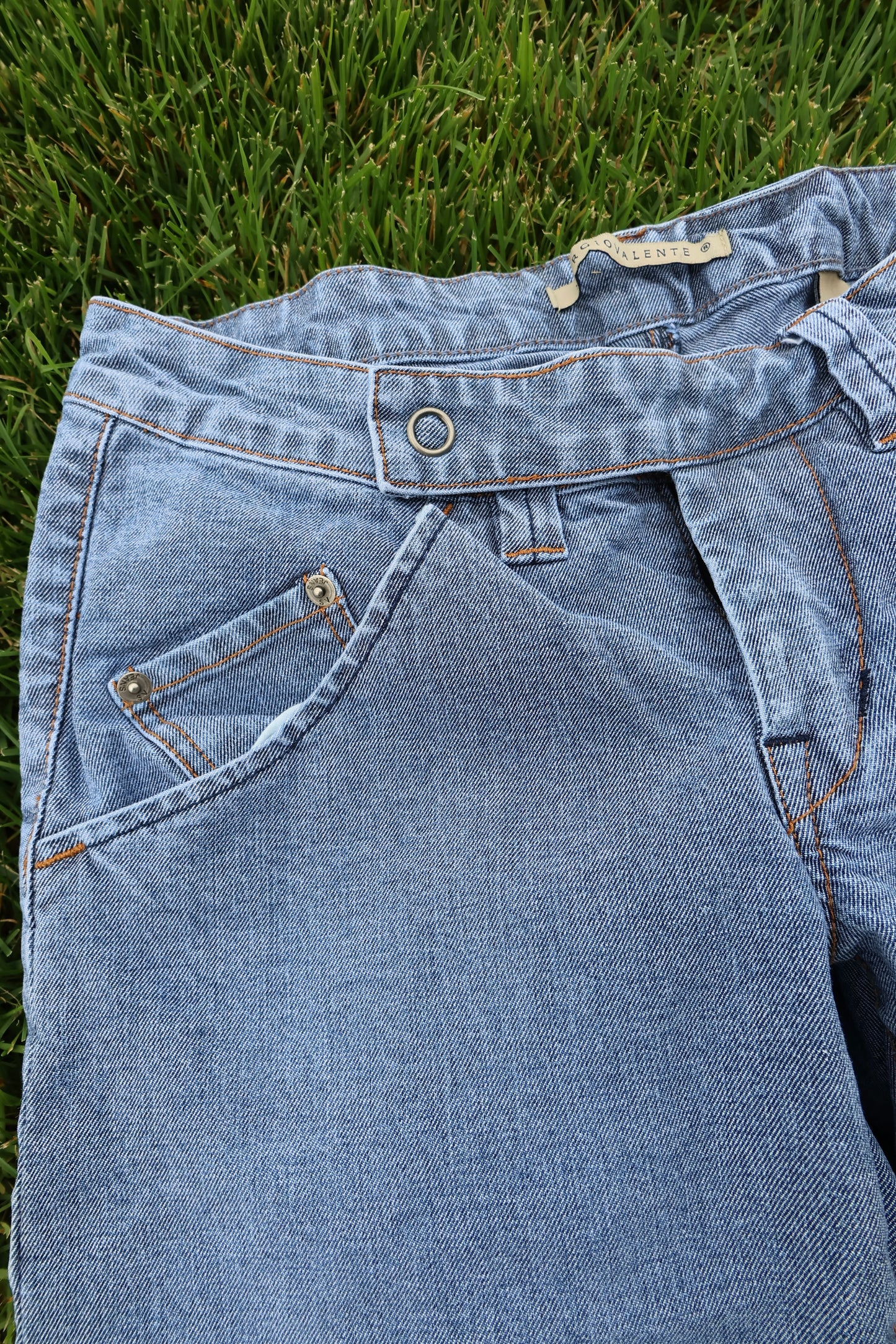 Light Denim Low Waisted Capris