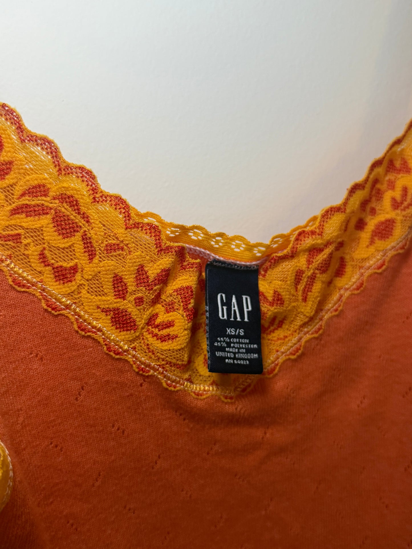 Stunning Orange Gap Tank Top