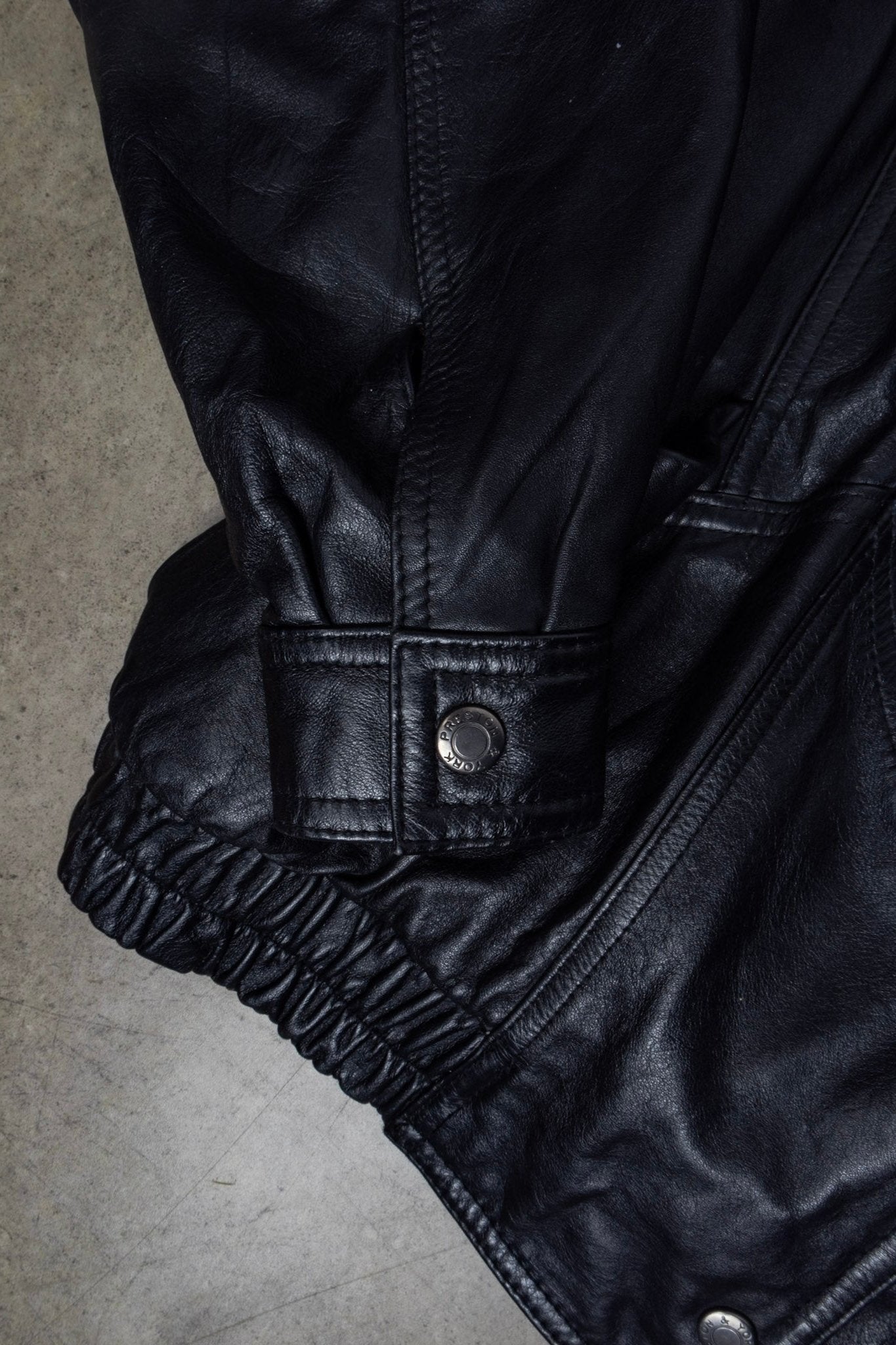 Vintage Leather Bomber Coat