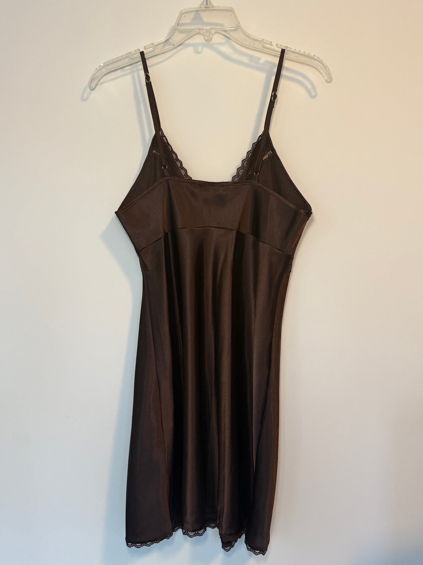 Brown Silk Slip Dress