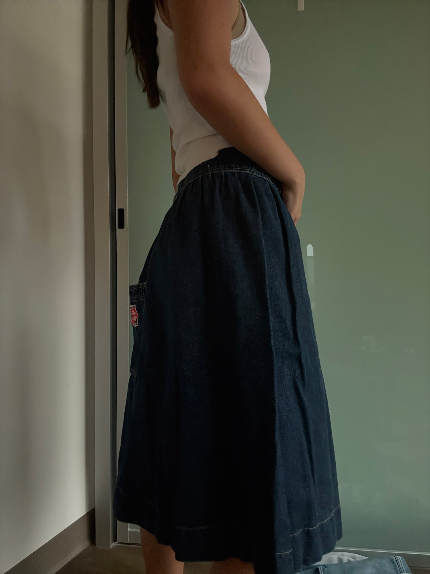 Damson Madder Midi Denim Skirt