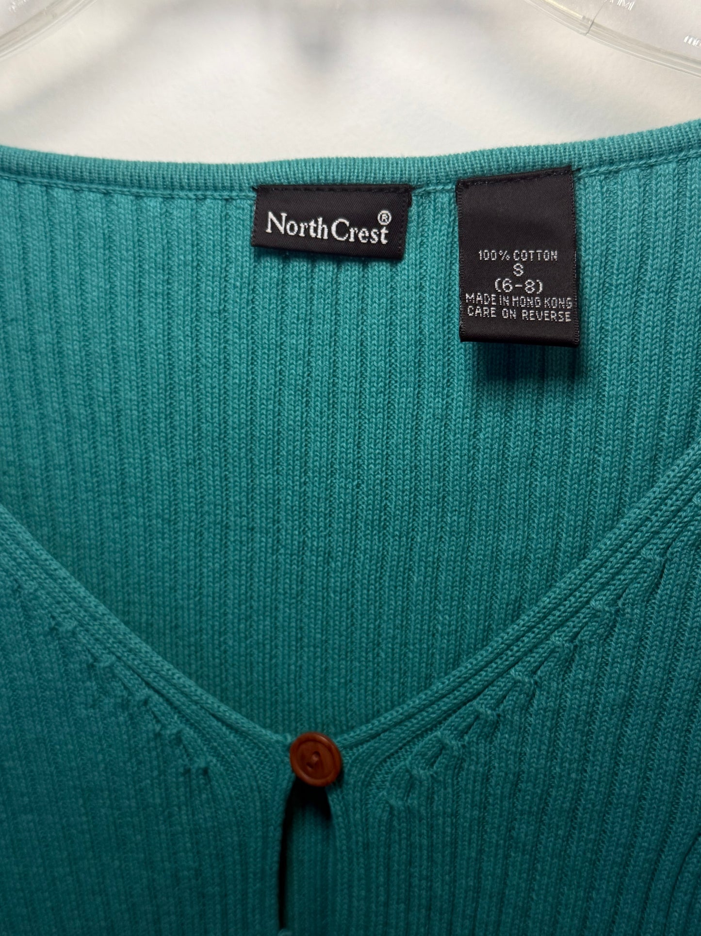 Teal Beaded Vintage Top