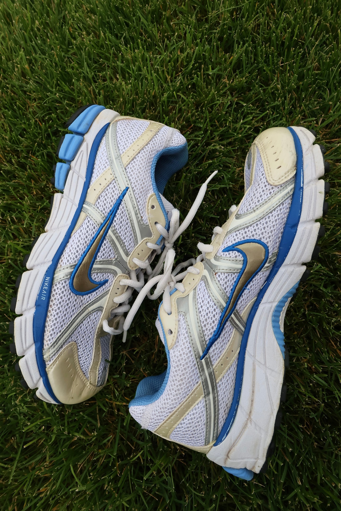Old School Blue and Yellow Tennis Shoes