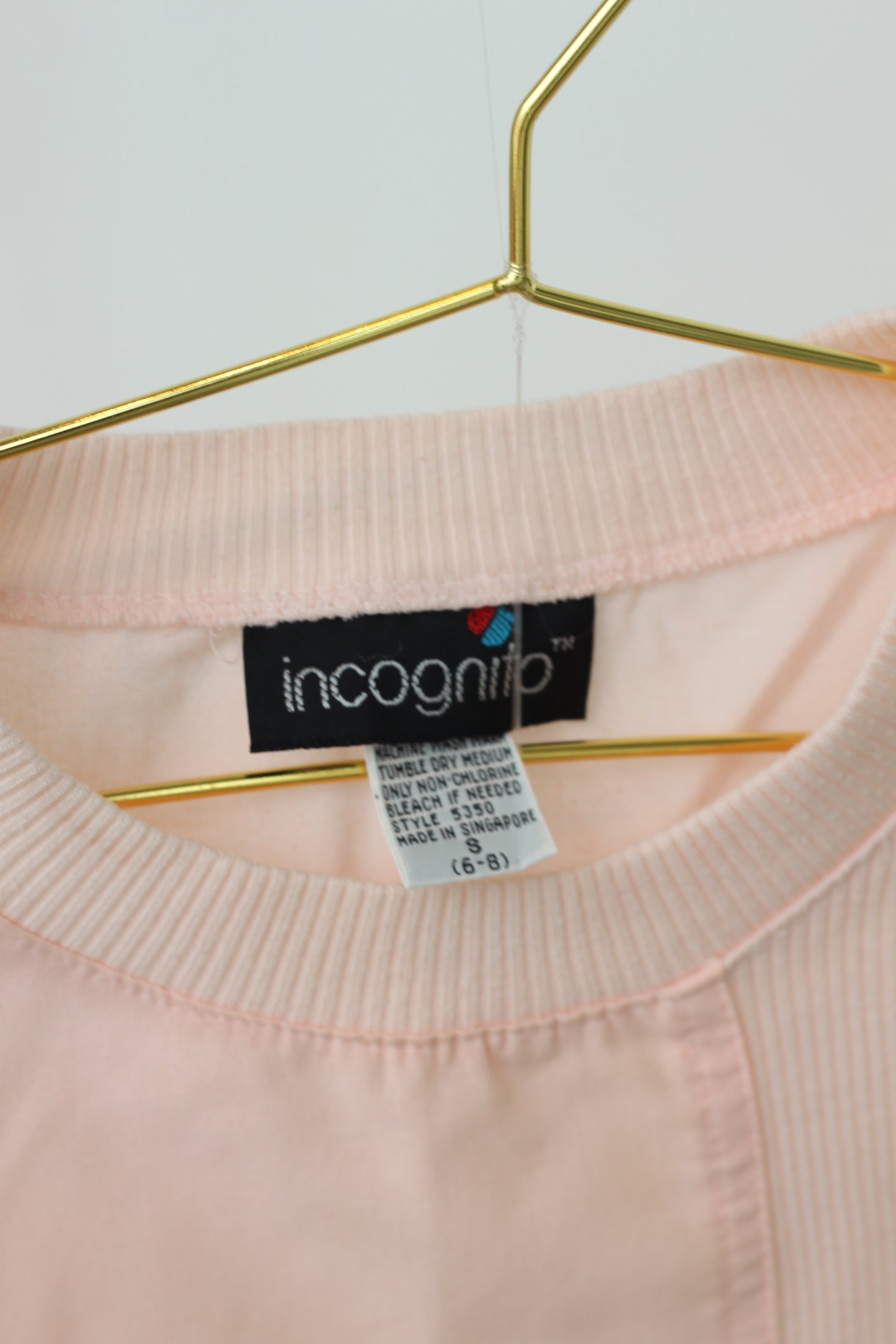 Light Pink Retro Tee