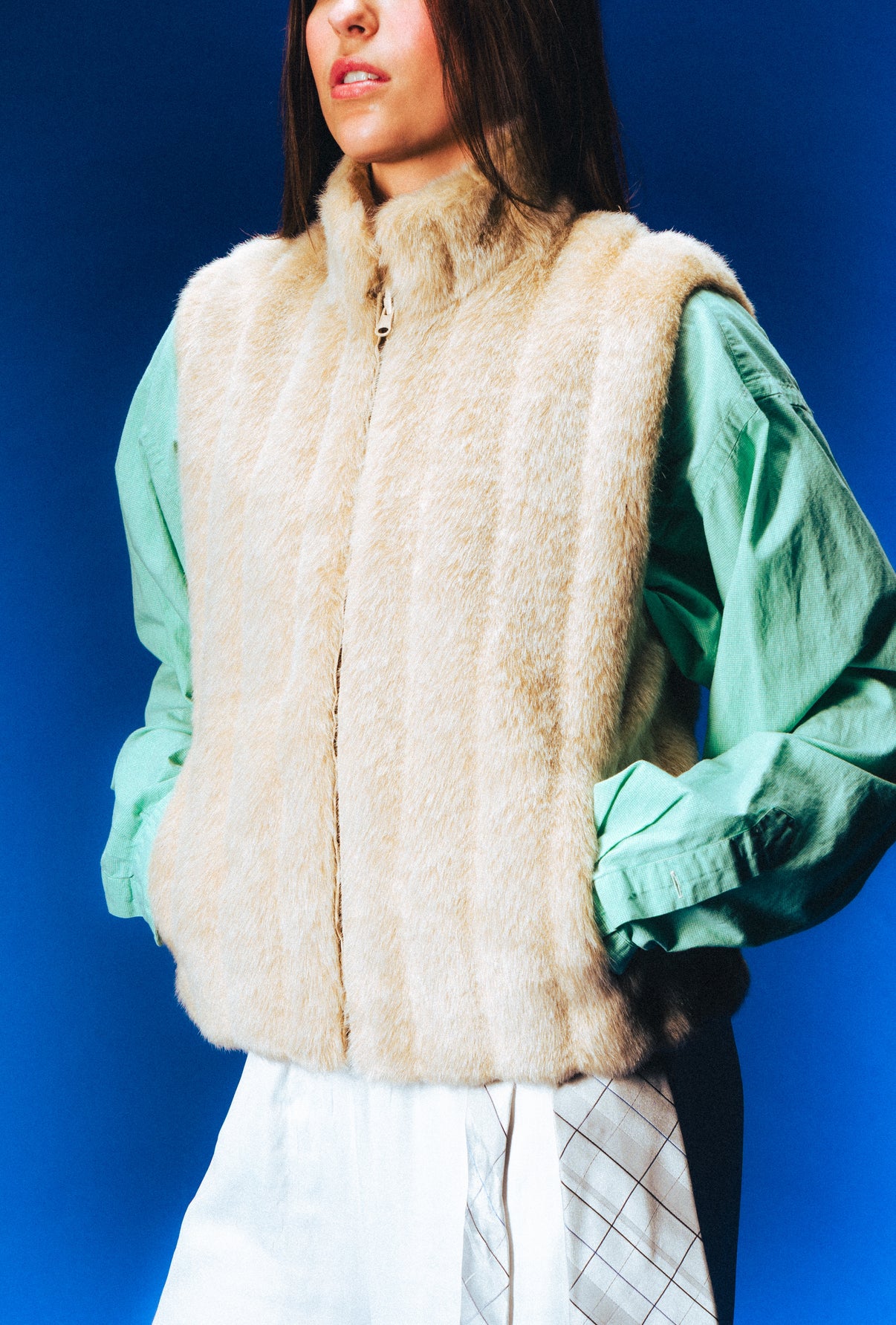 Faux Fur Reversible Vest