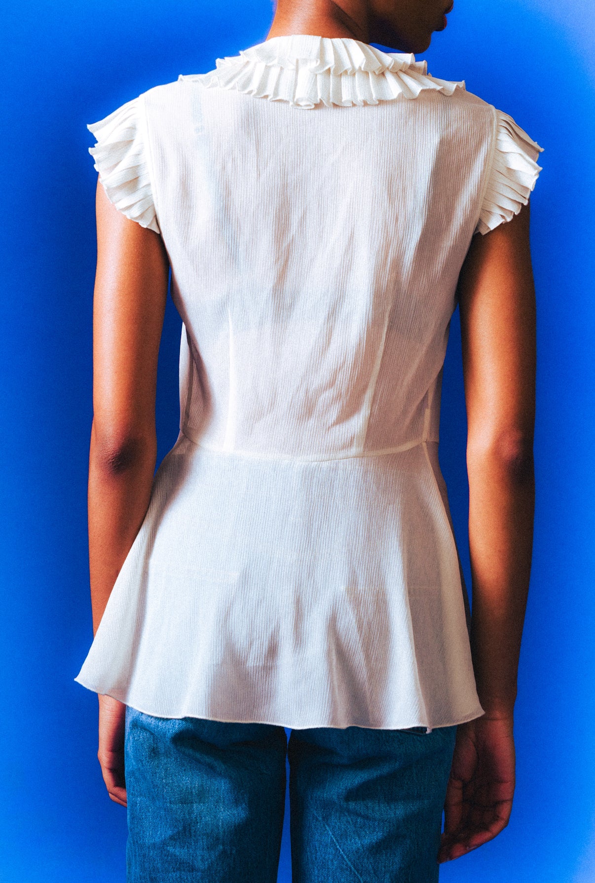 Cream Colored Flowy Blouse