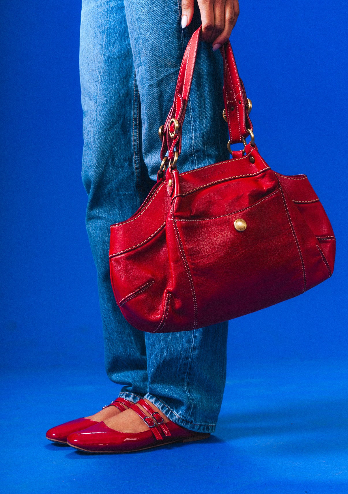 Italian Red Leather Purse