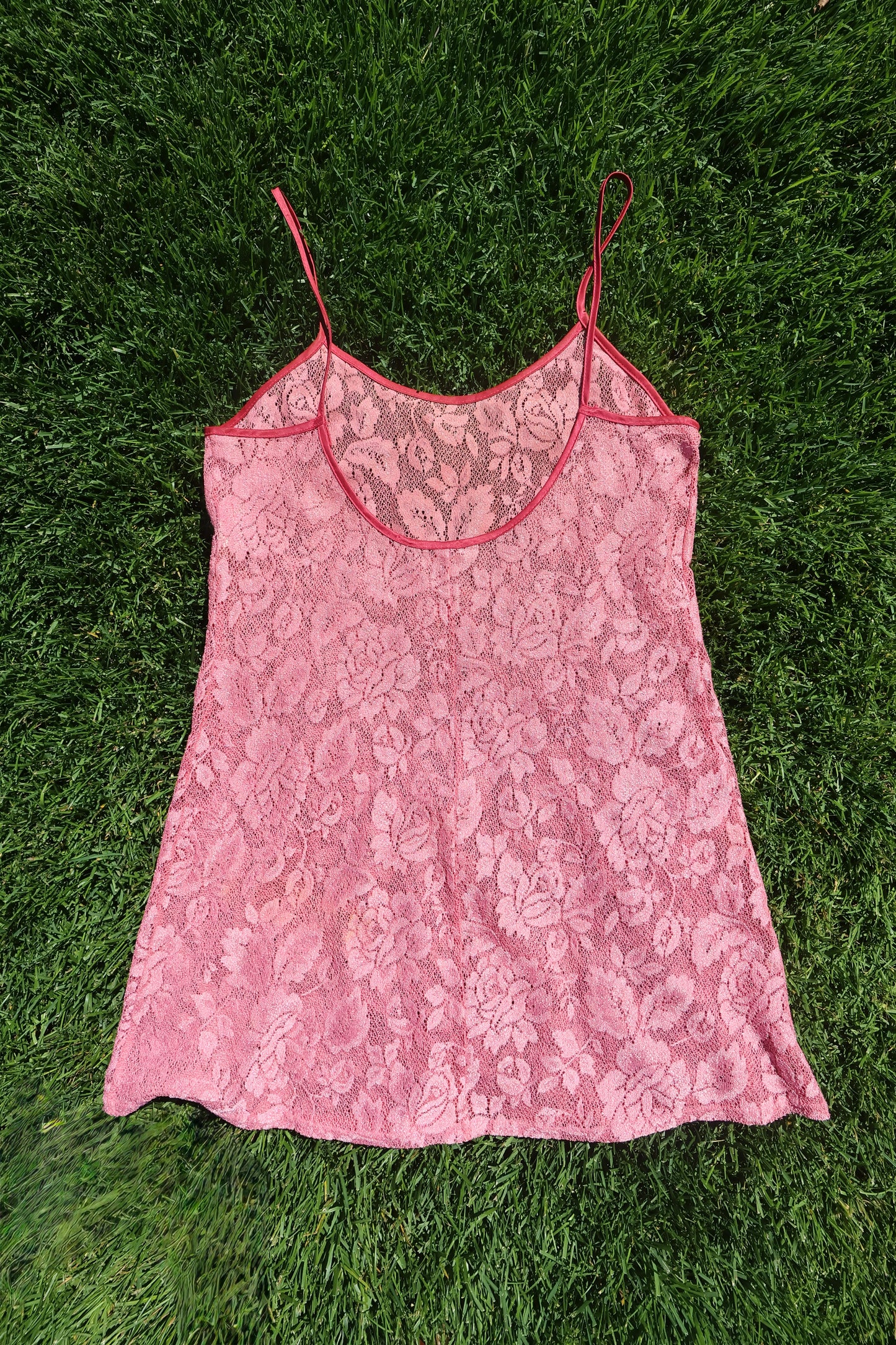 Pink Vintage Lace Layering Piece