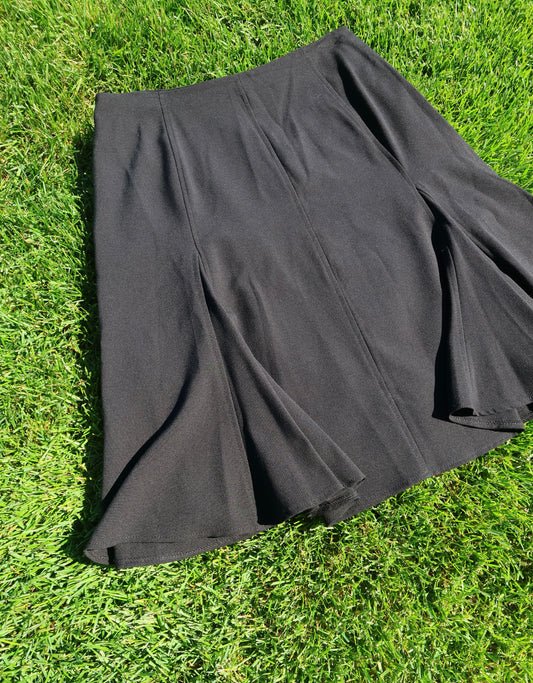 Staple Black Flowy Midi Skirt